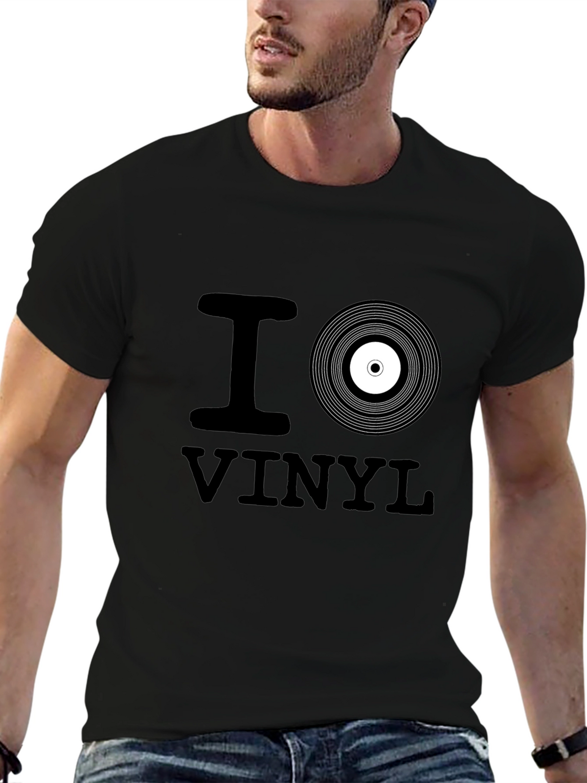 I Love Vinyl Black T-Shirt