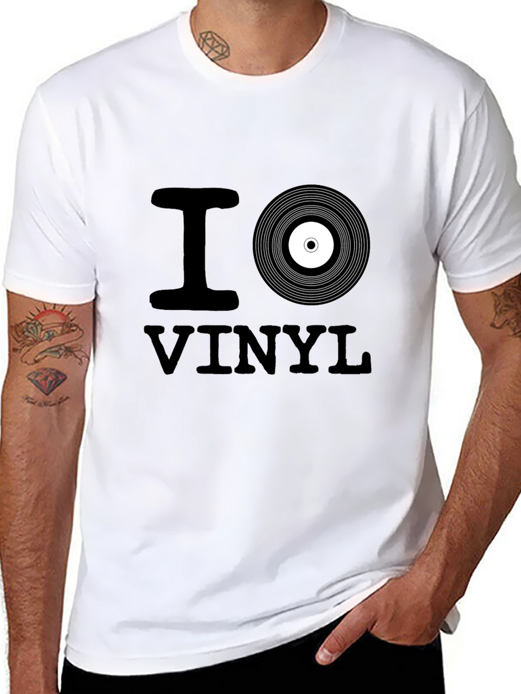I Love Vinyl Black T-Shirt