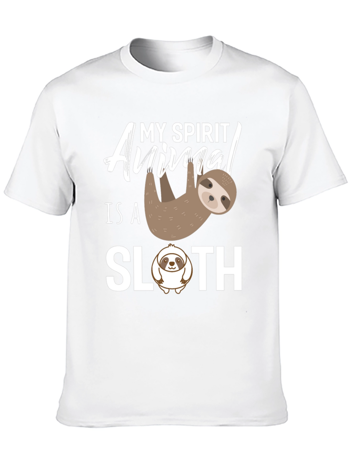 My Spirit Animal is a Sloth Black T-Shirt