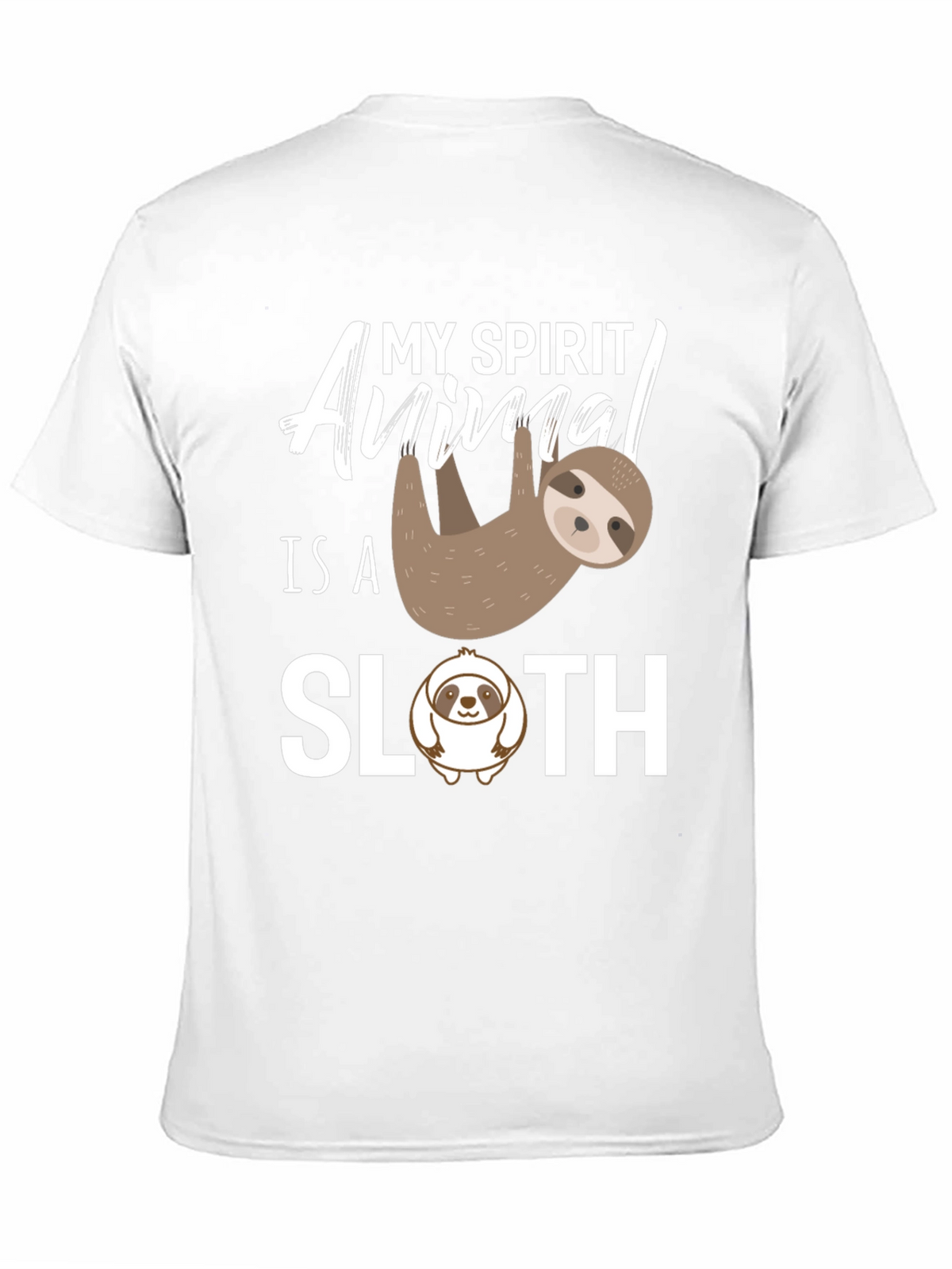 My Spirit Animal is a Sloth Black T-Shirt