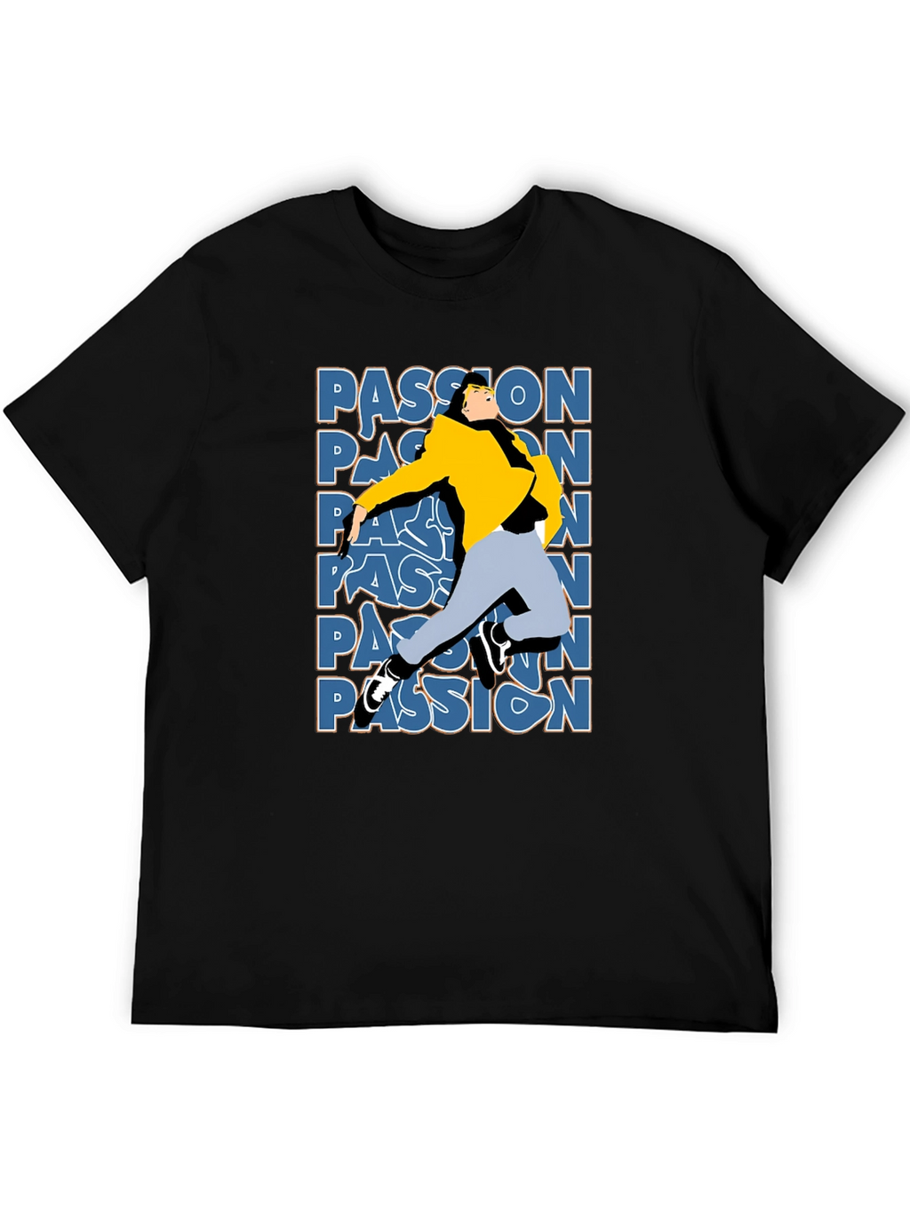 Passion Graphic T-Shirt - Stylish Black Tee