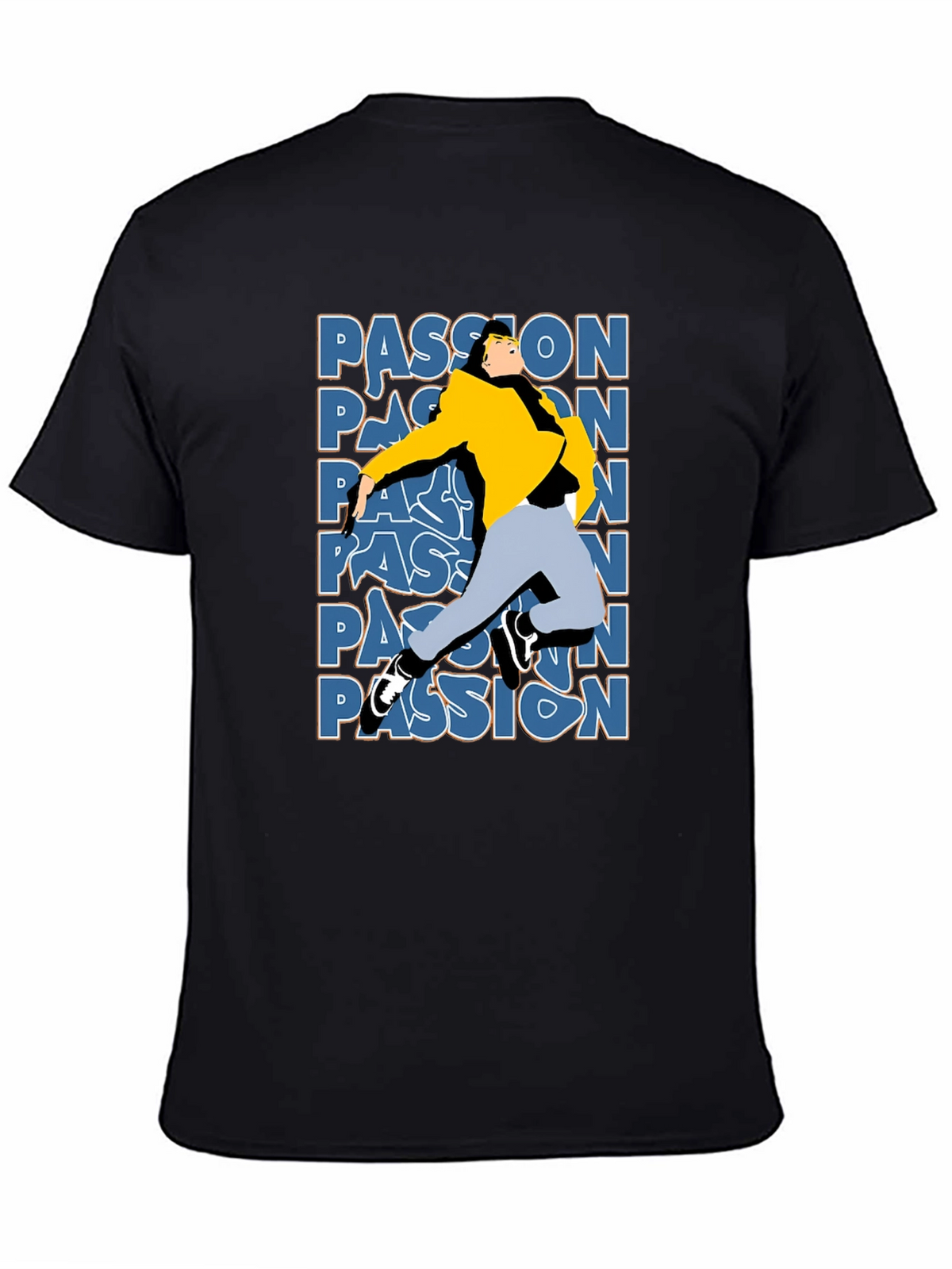 Passion Graphic T-Shirt - Stylish Black Tee