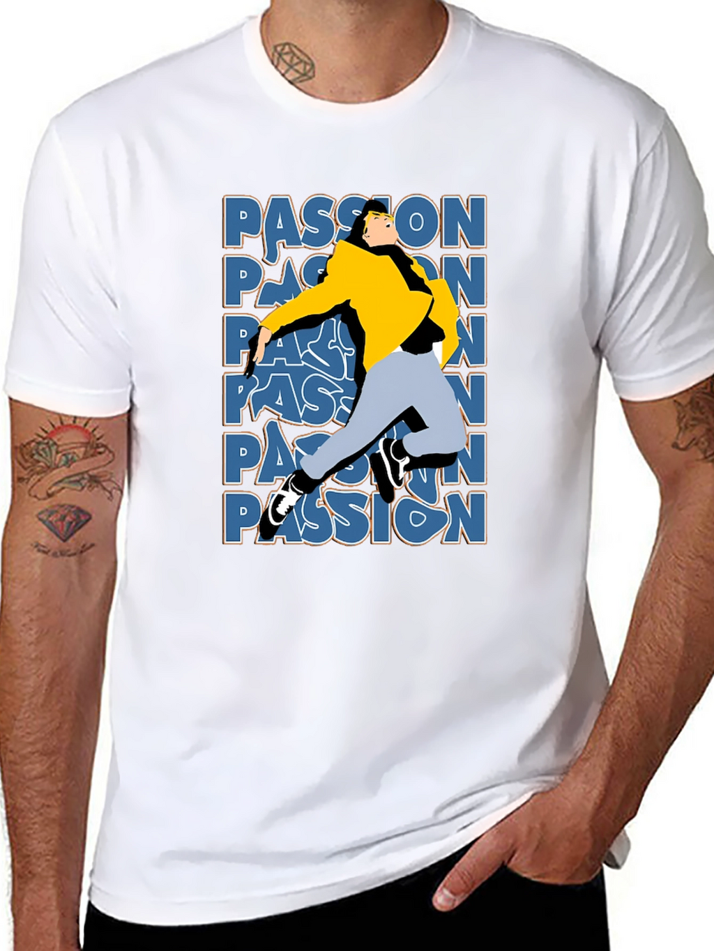 Passion Graphic T-Shirt - Stylish Black Tee