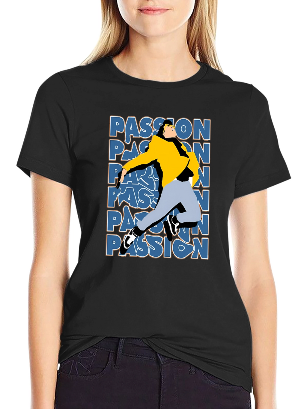 Passion Graphic T-Shirt - Stylish Black Tee