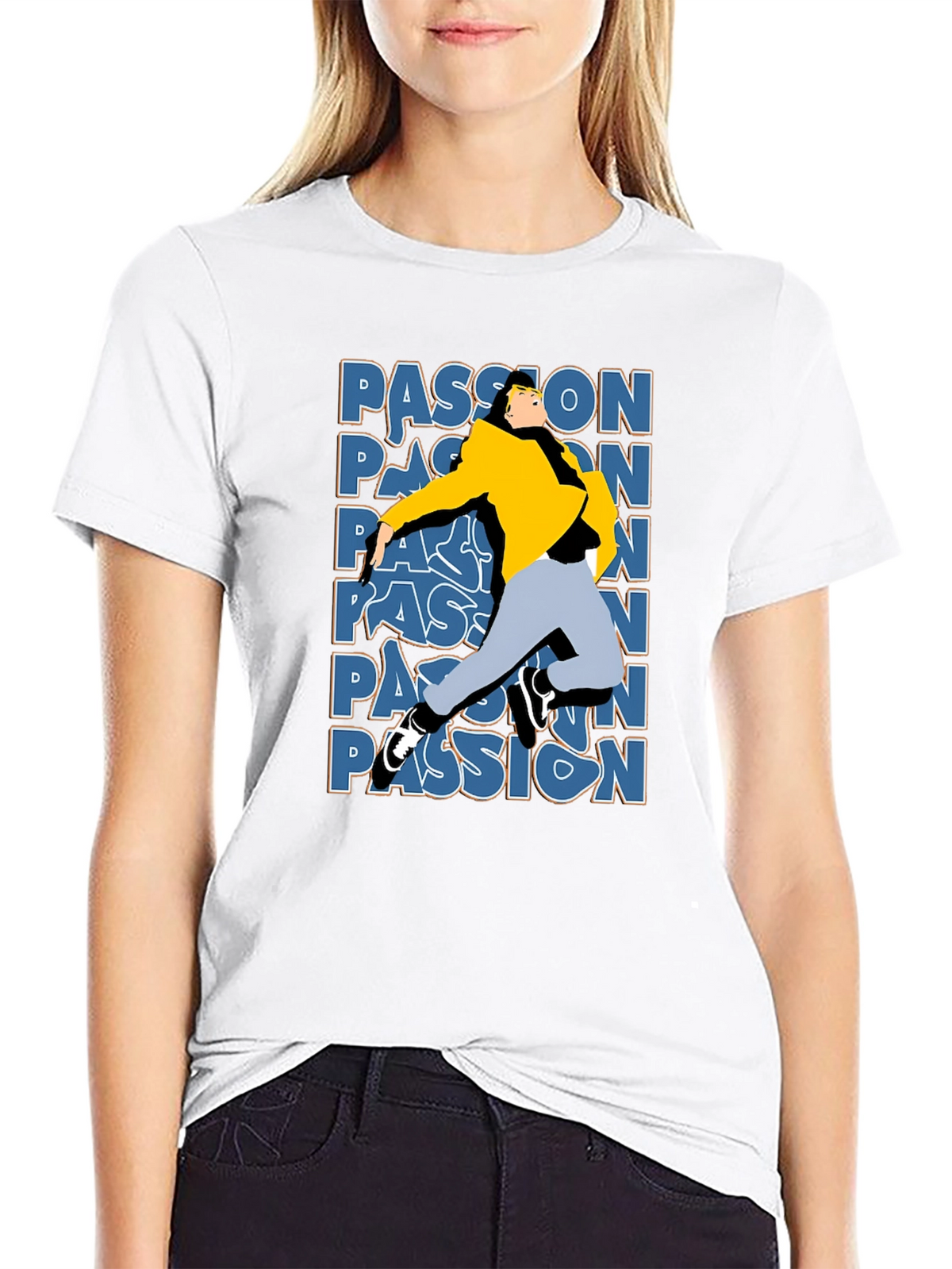 Passion Graphic T-Shirt - Stylish Black Tee
