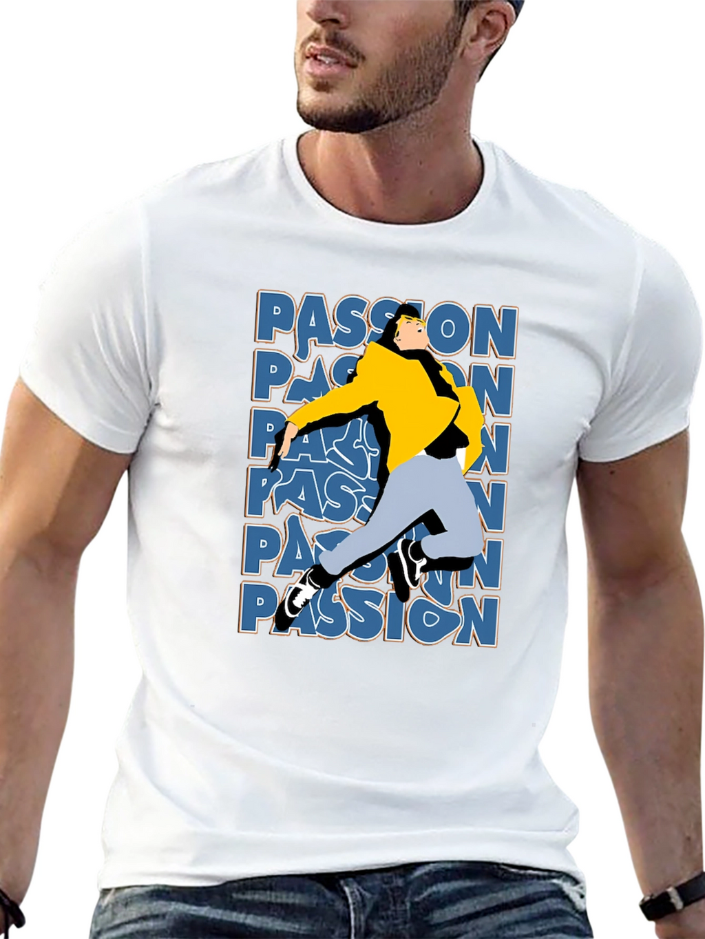 Passion Graphic T-Shirt - Stylish Black Tee