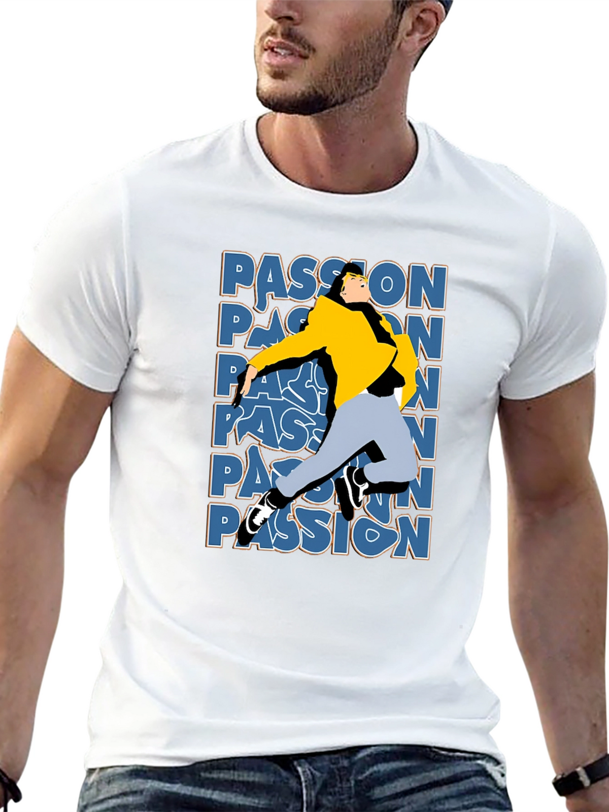 Passion Graphic T-Shirt - Stylish Black Tee