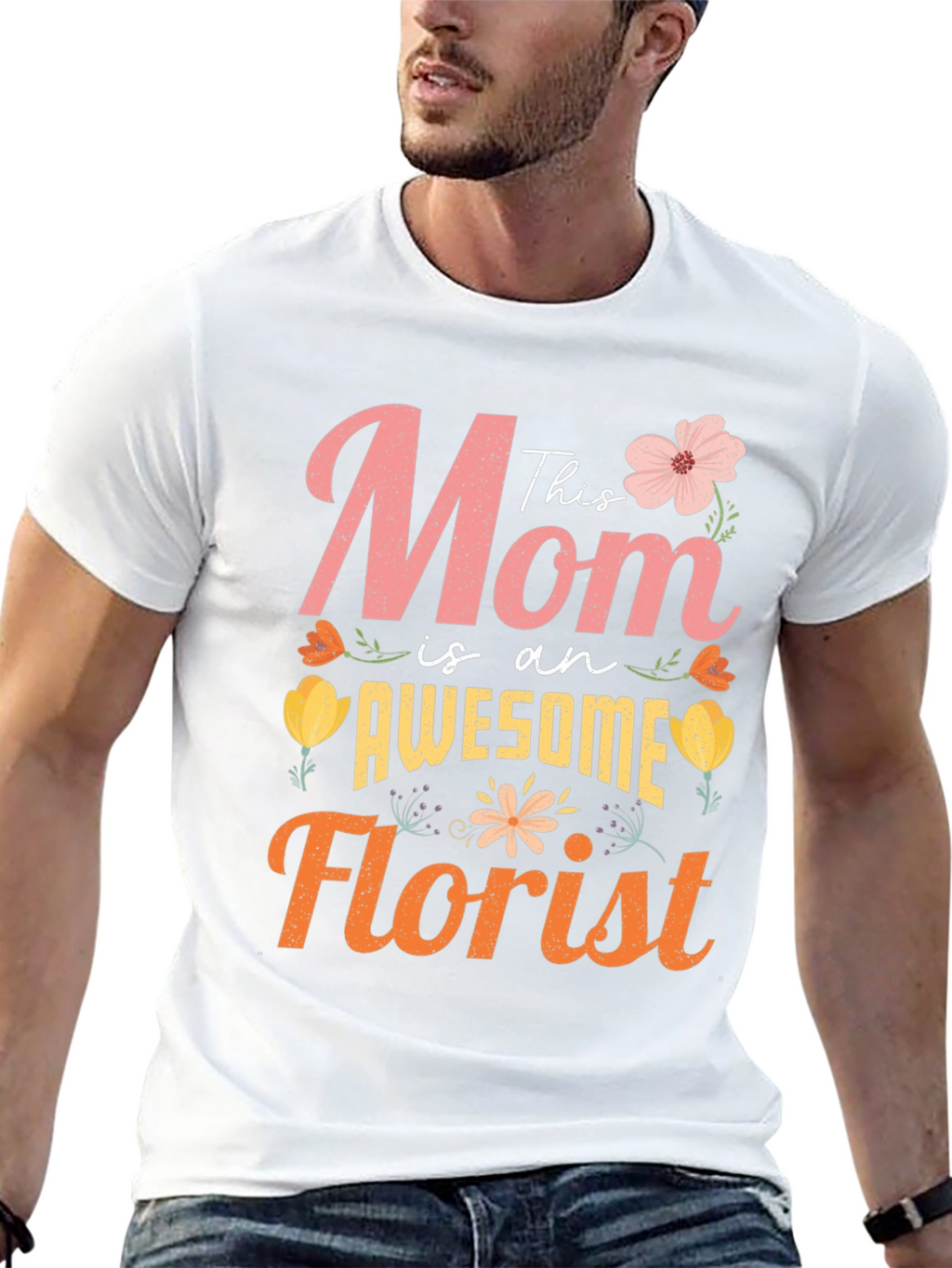 Awesome Mom Florist T-Shirt