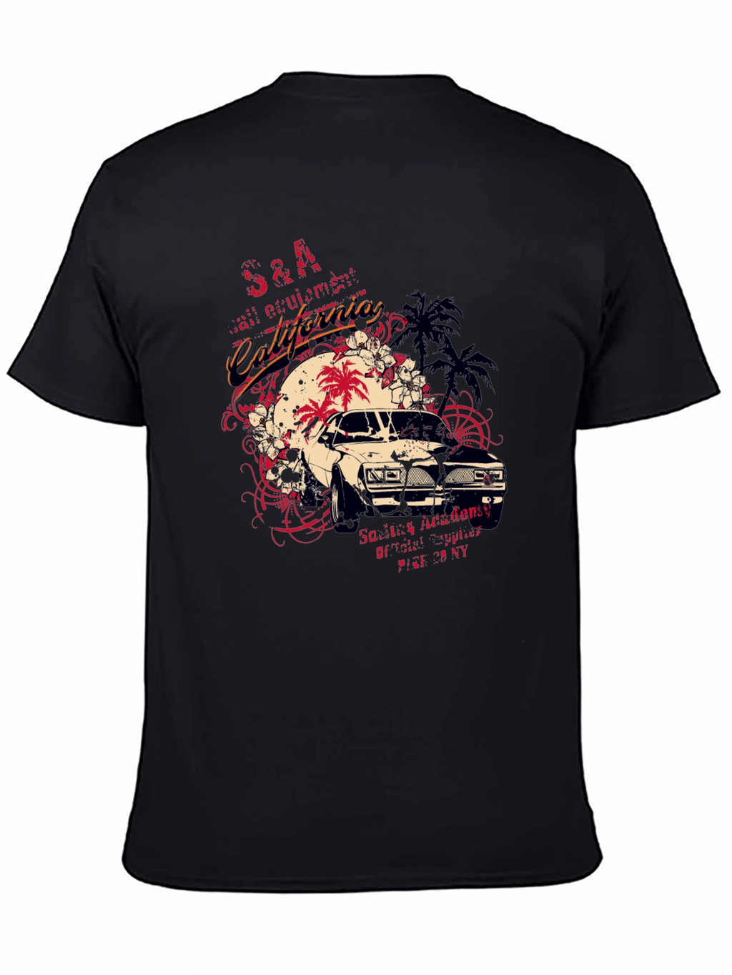 California Car Graphic Tee - Cool Retro Design