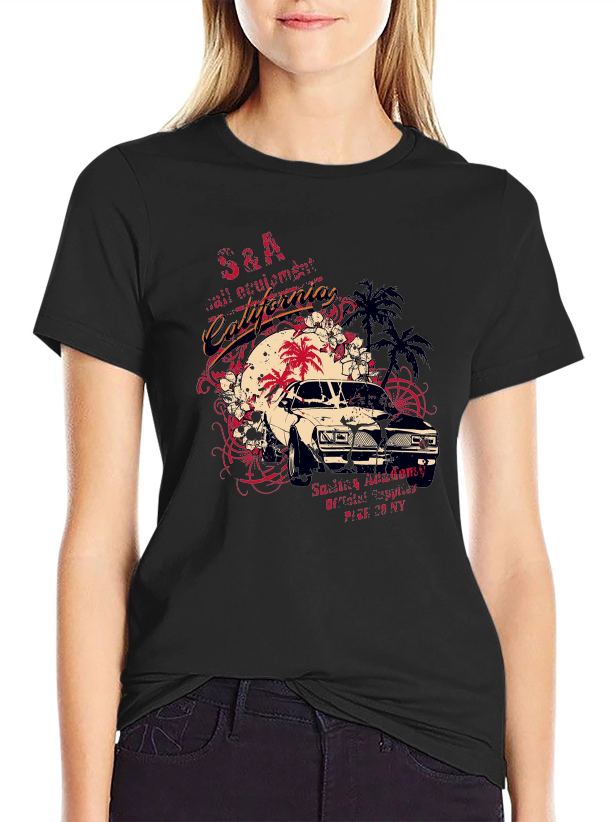 California Car Graphic Tee - Cool Retro Design