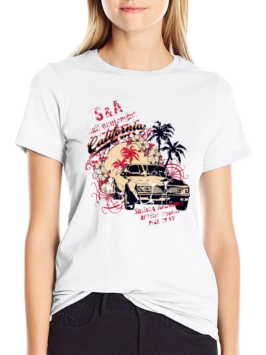 California Car Graphic Tee - Cool Retro Design