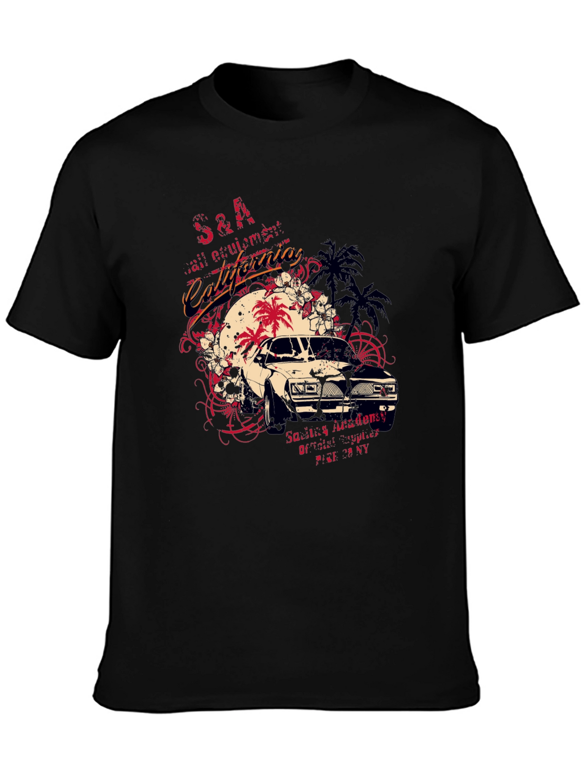 California Car Graphic Tee - Cool Retro Design