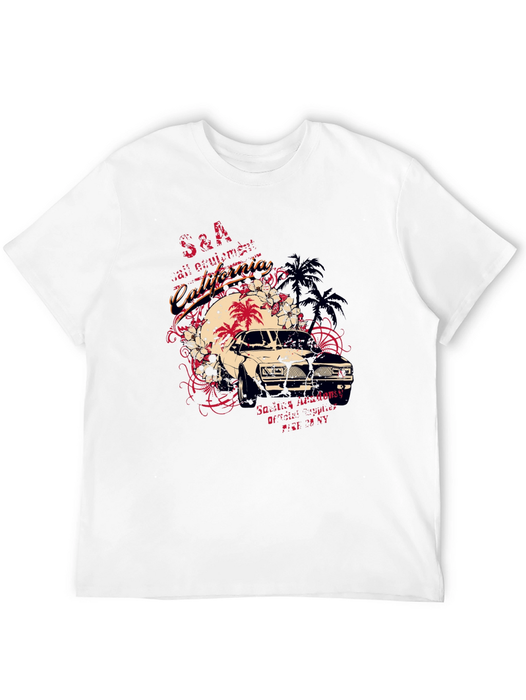California Car Graphic Tee - Cool Retro Design
