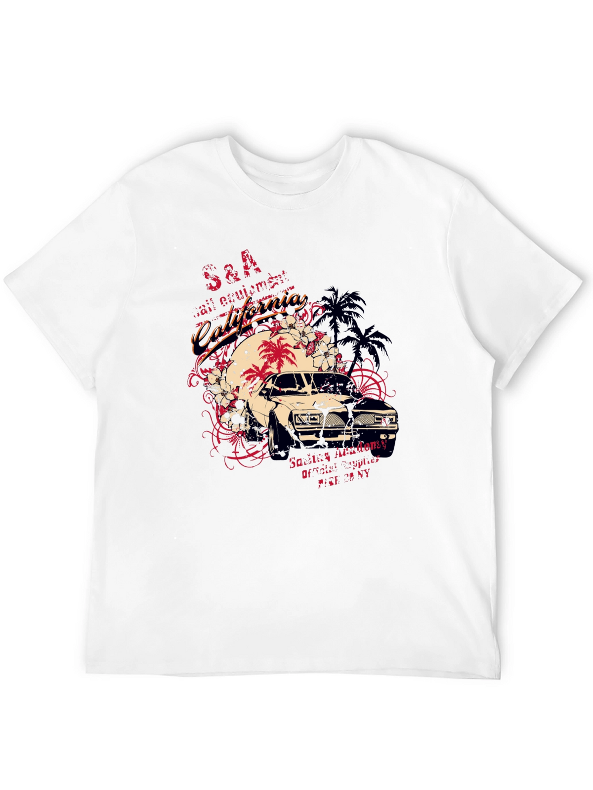 California Car Graphic Tee - Cool Retro Design