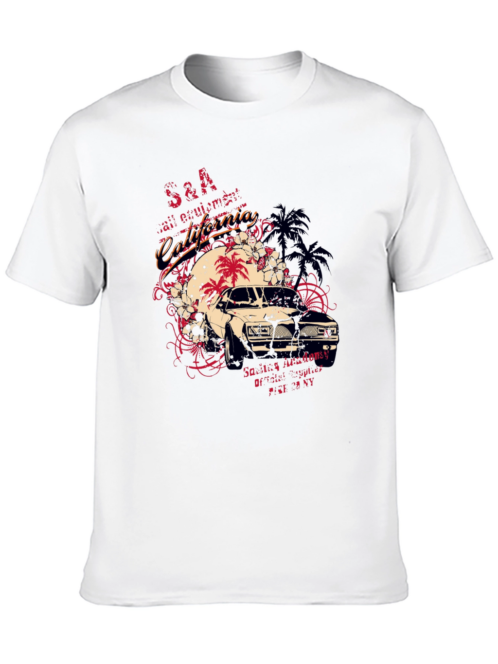California Car Graphic Tee - Cool Retro Design