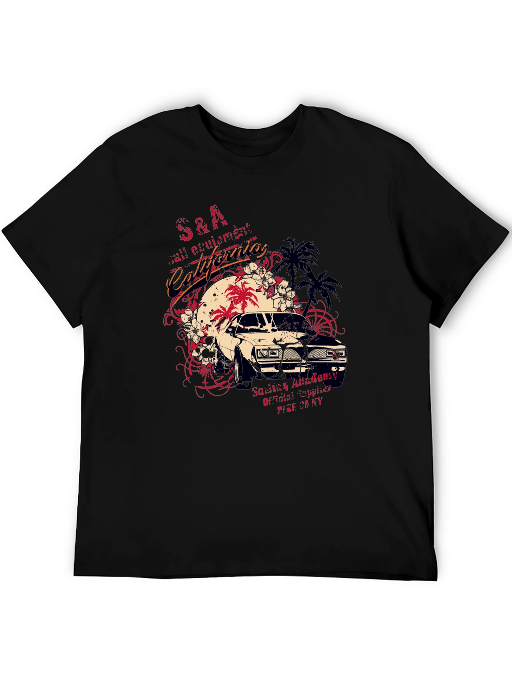 California Car Graphic Tee - Cool Retro Design