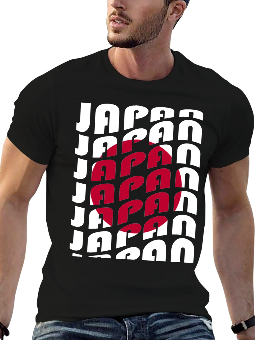 Japan Flag Graphic Tee - Black Unisex T-Shirt