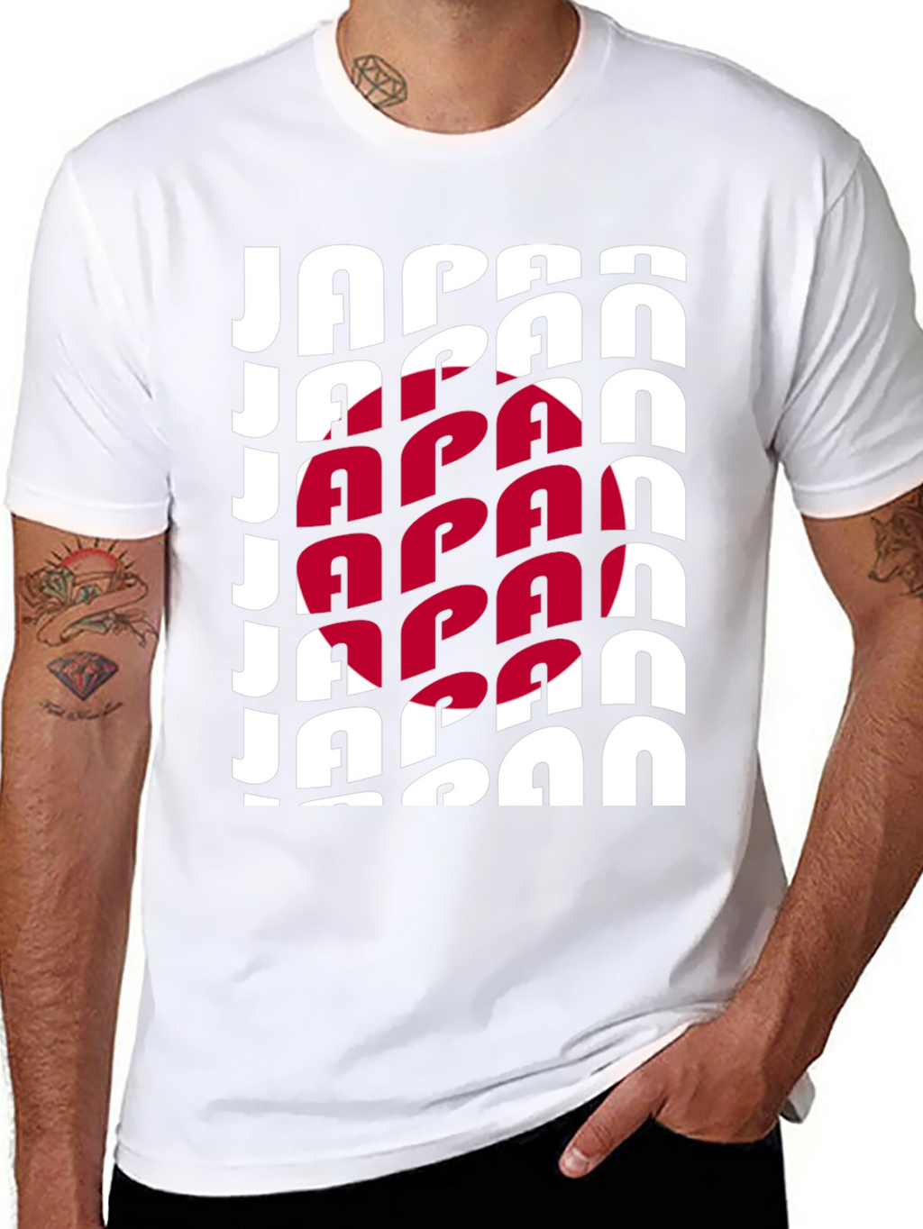 Japan Flag Graphic Tee - Black Unisex T-Shirt