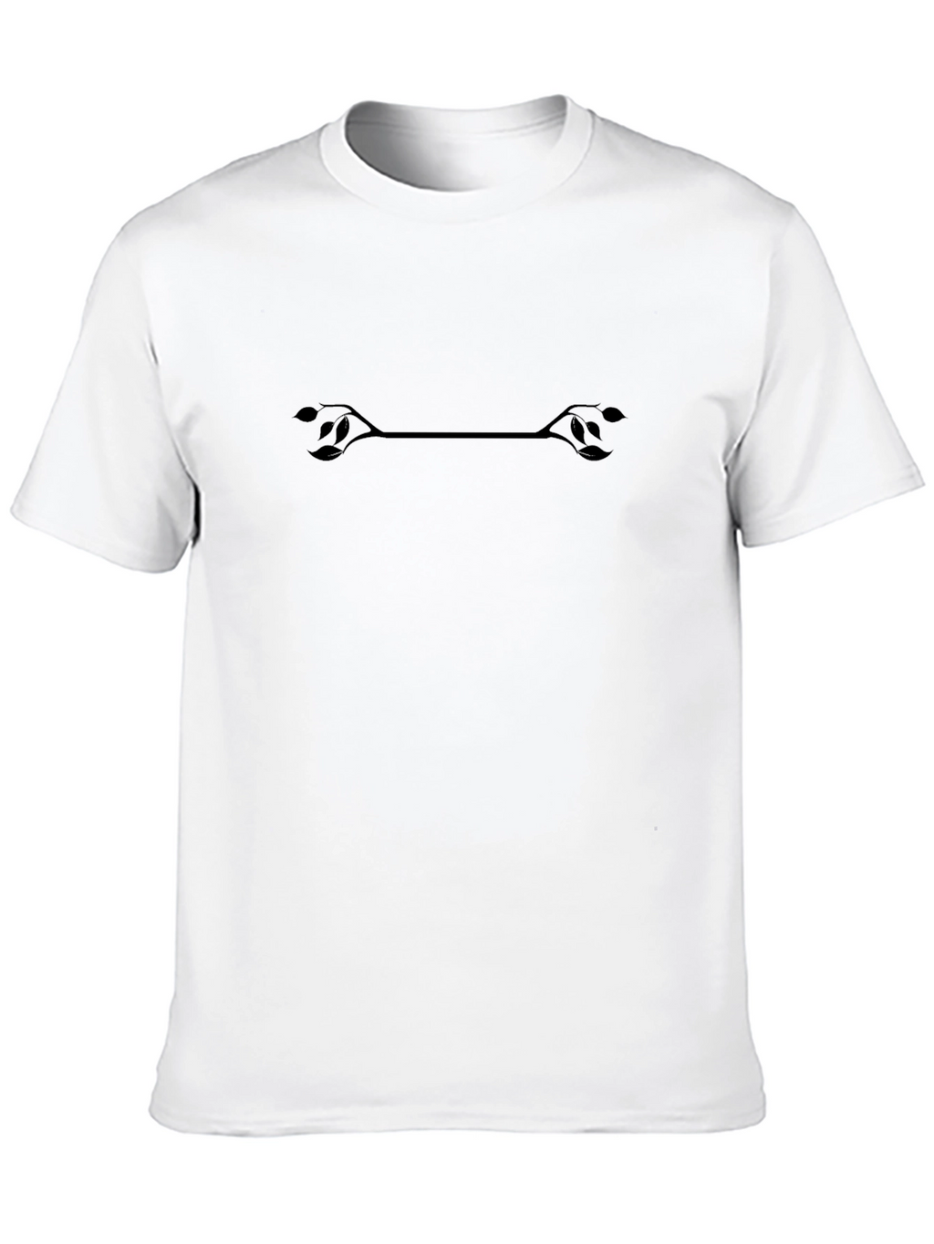 Stylish Black T-Shirt with Leaf Accent