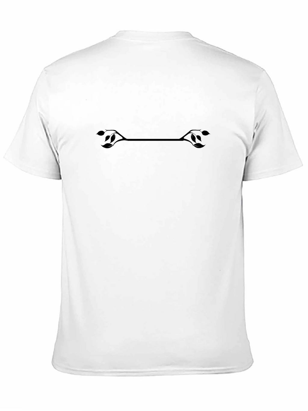 Stylish Black T-Shirt with Leaf Accent