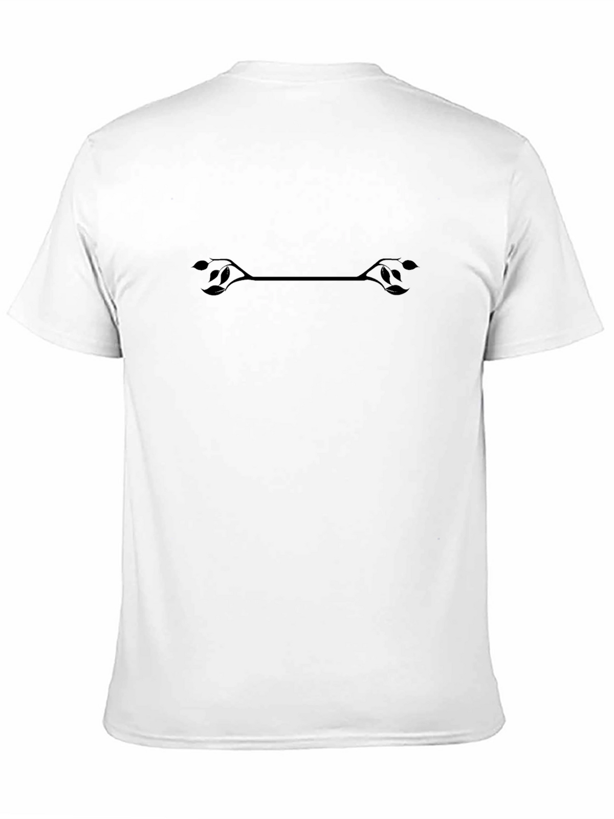 Stylish Black T-Shirt with Leaf Accent