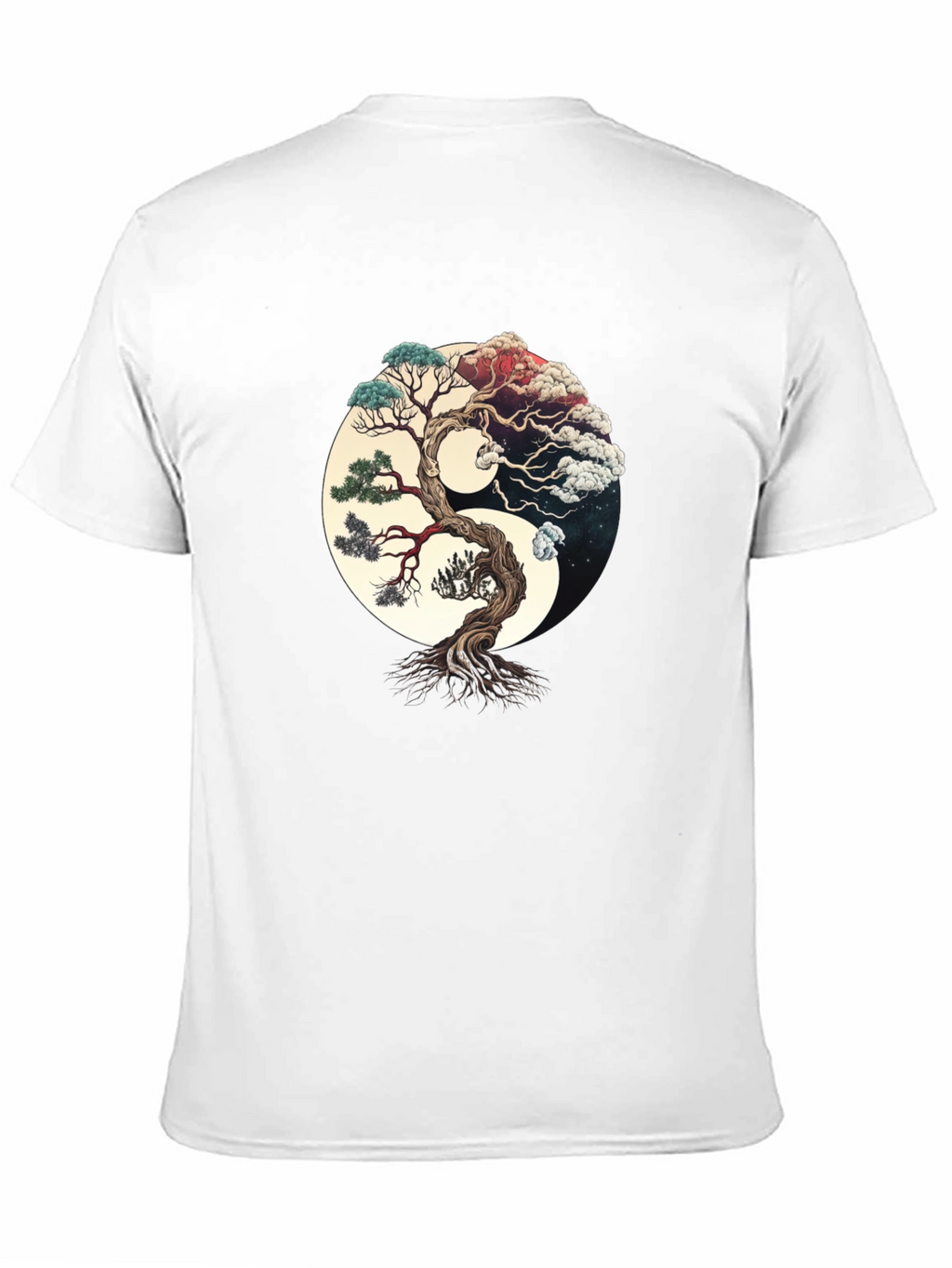 Yin Yang Tree Graphic Tee - Harmony & Balance