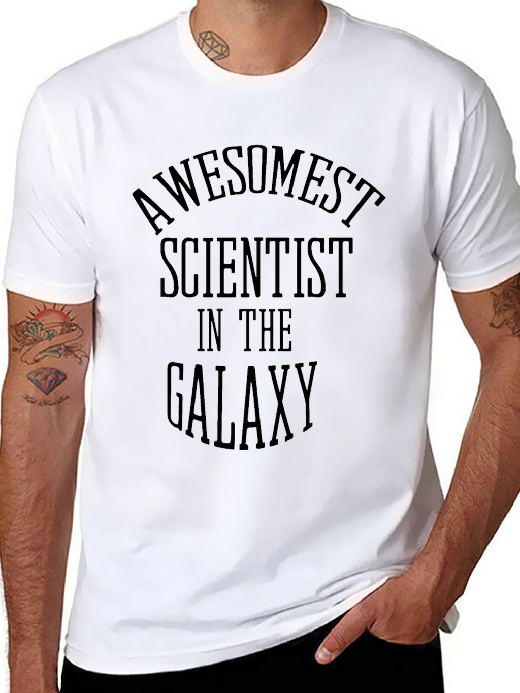 Awesomest Scientist in the Galaxy Black T-Shirt