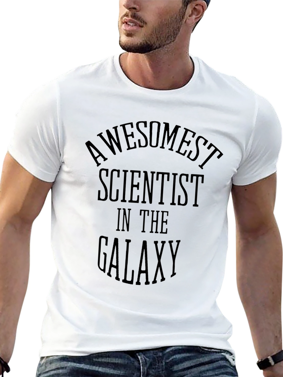 Awesomest Scientist in the Galaxy Black T-Shirt