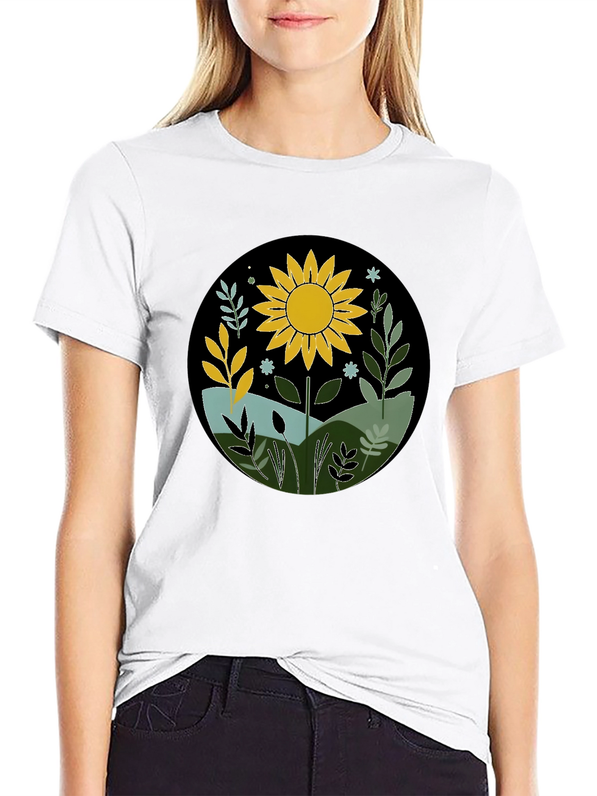 Sunflower Graphic Tee - Nature Inspired Design