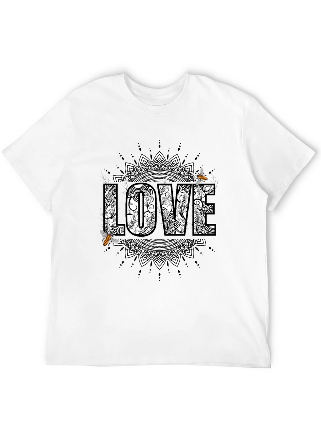 Love & Bees Graphic Tee - Black Crew Neck