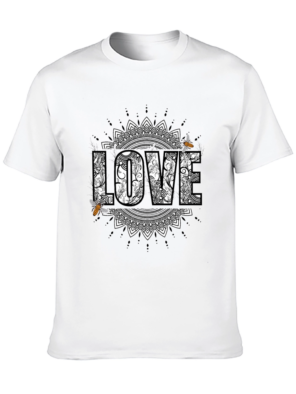 Love & Bees Graphic Tee - Black Crew Neck