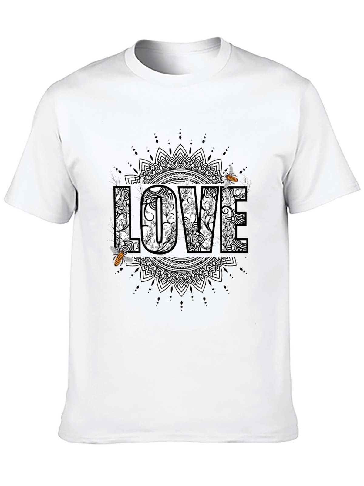 Love & Bees Graphic Tee - Black Crew Neck