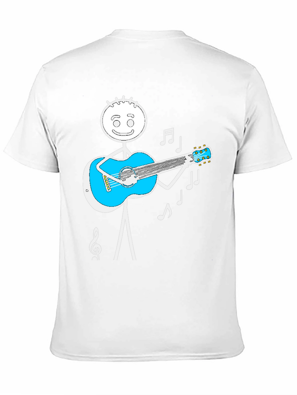 Stick Figure Guitar Player Graphic Tee