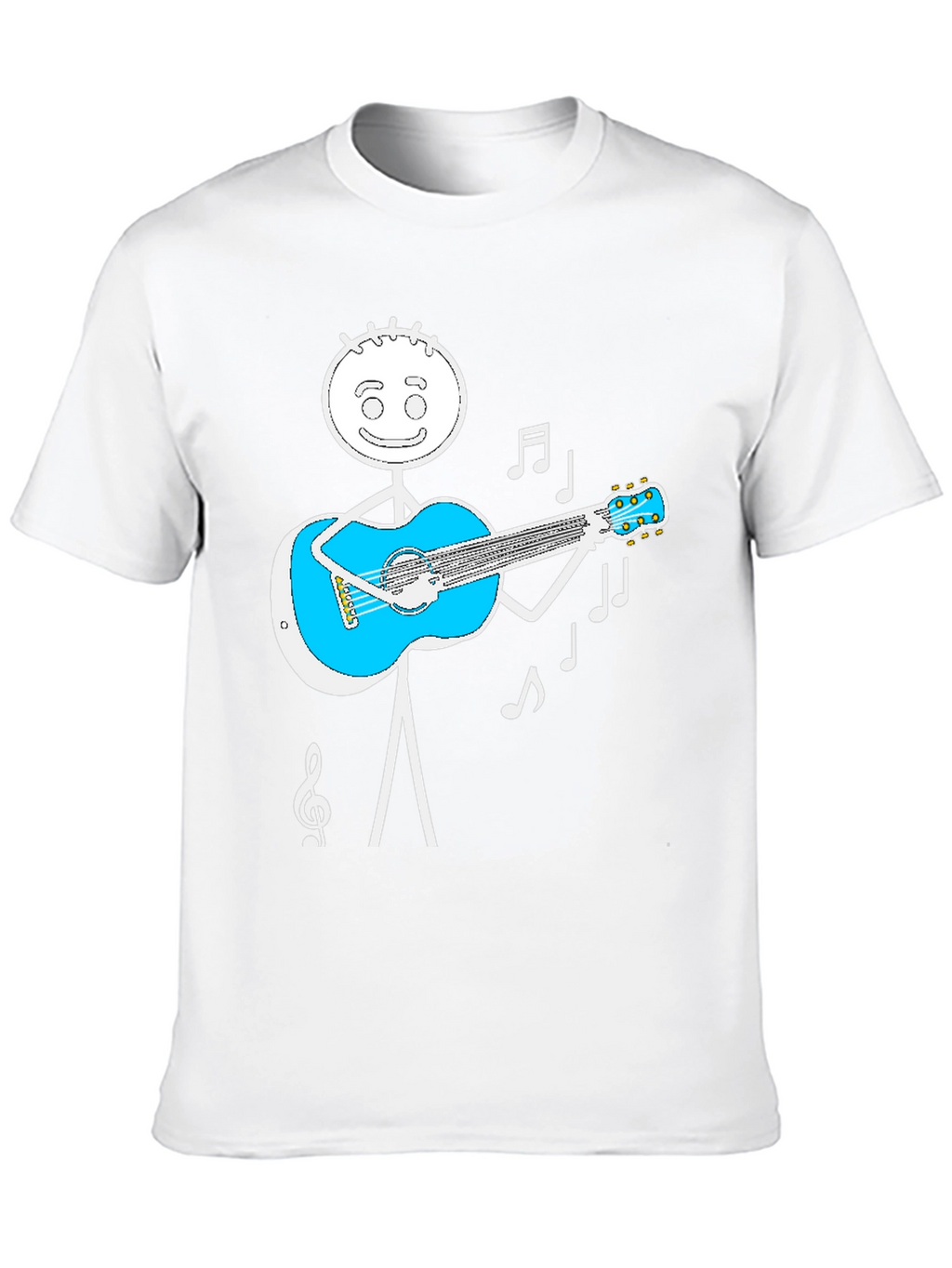Stick Figure Guitar Player Graphic Tee
