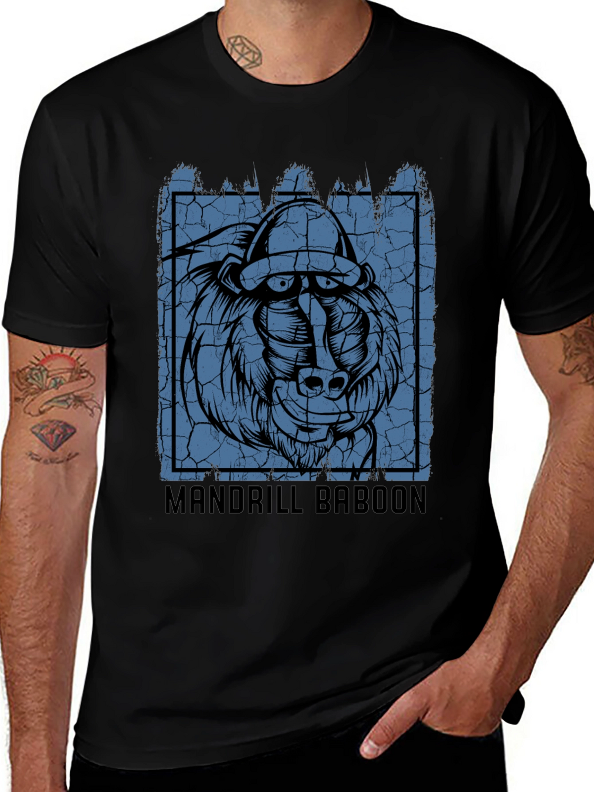 Mandrill Baboon Graphic Print Tee