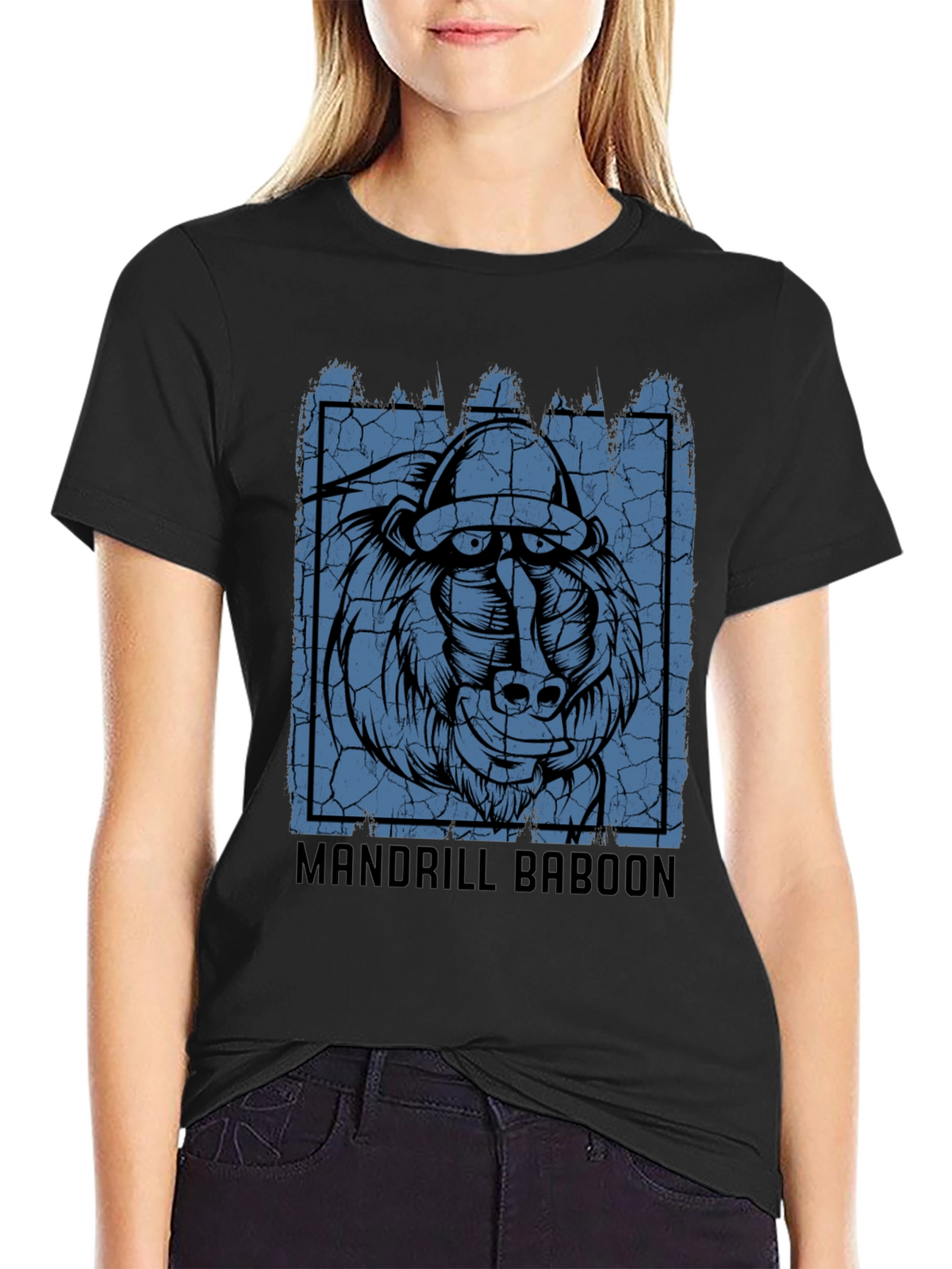 Mandrill Baboon Graphic Print Tee