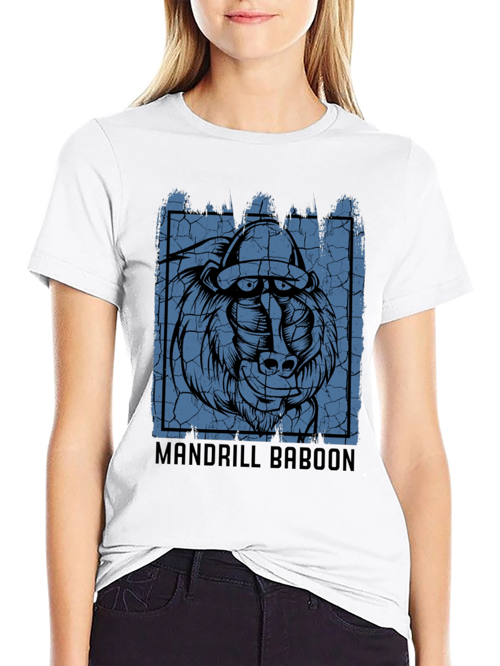 Mandrill Baboon Graphic Print Tee