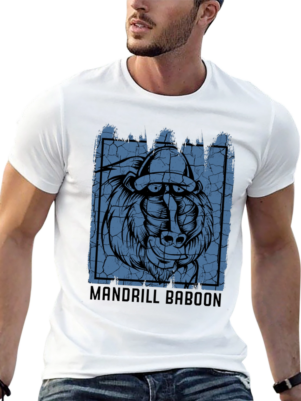 Mandrill Baboon Graphic Print Tee