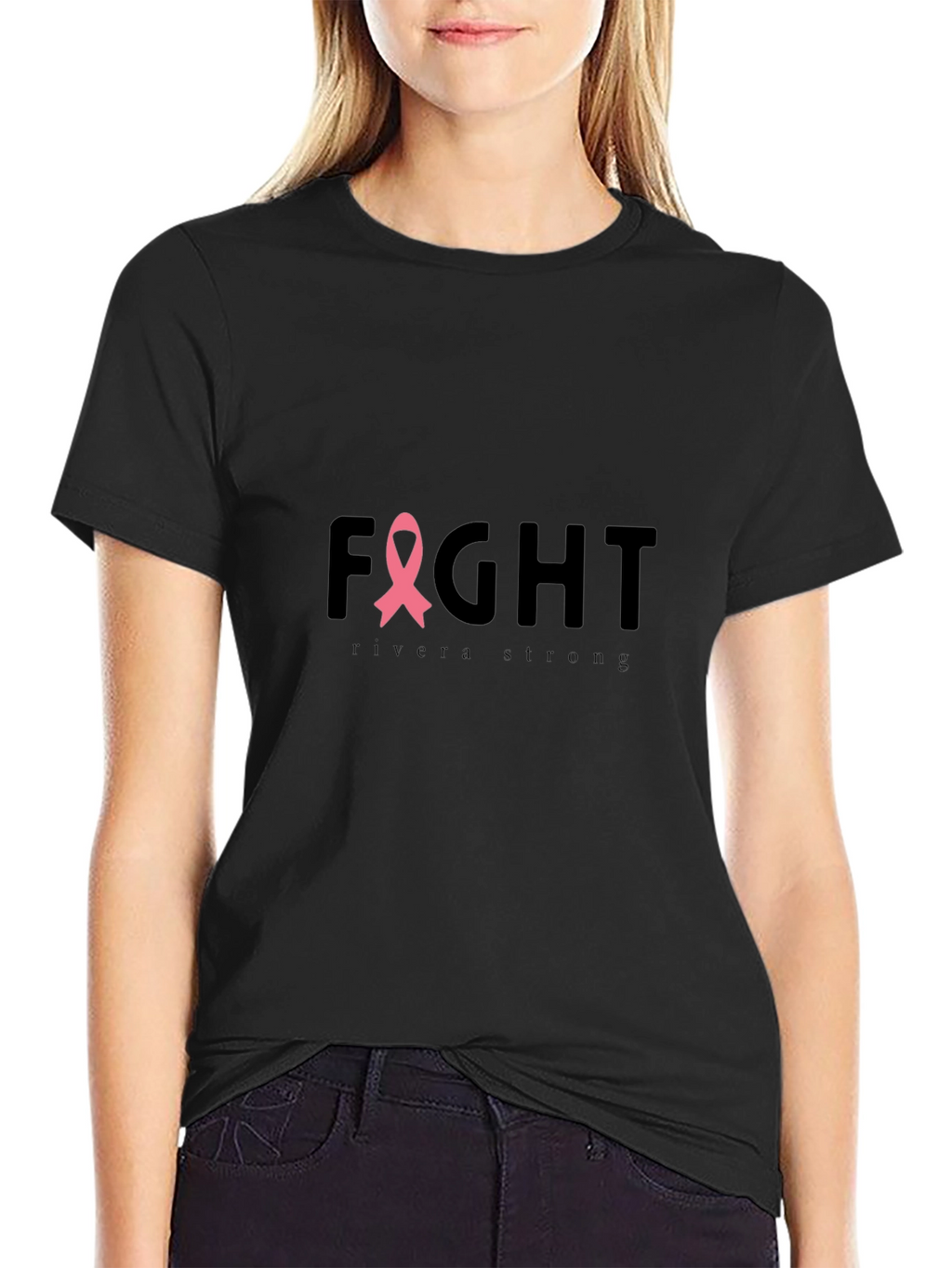 Fight Breast Cancer T-Shirt Rivera Strong Black
