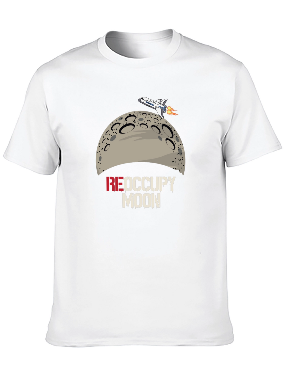 Occupy Moon Graphic T-Shirt - Space Adventure Tee