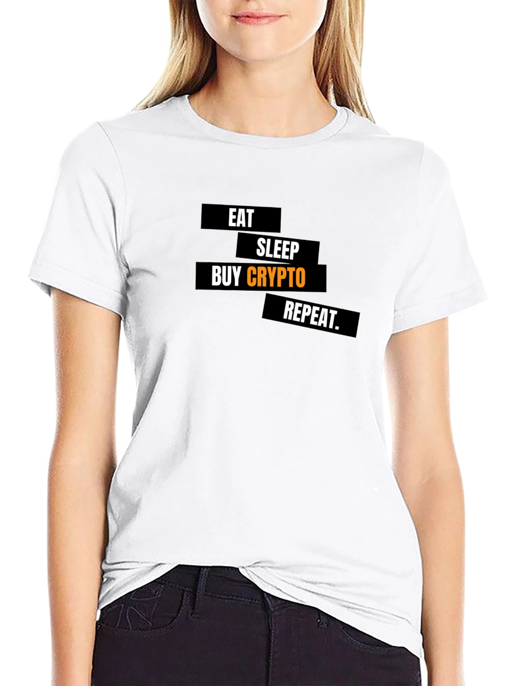 Eat Sleep Buy Crypto Repeat Black T-Shirt