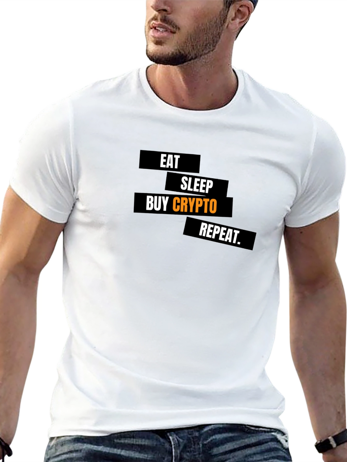 Eat Sleep Buy Crypto Repeat Black T-Shirt