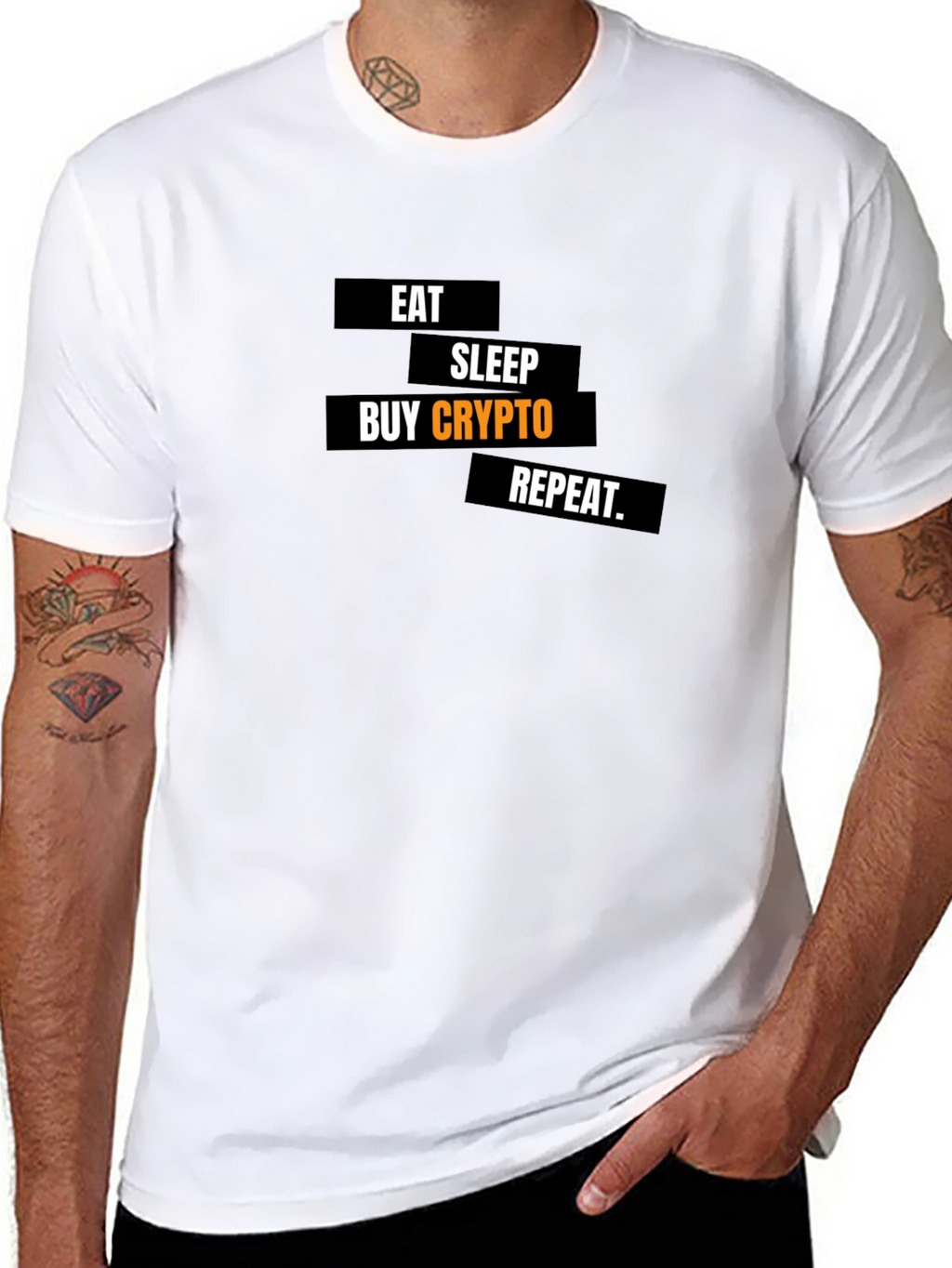 Eat Sleep Buy Crypto Repeat Black T-Shirt