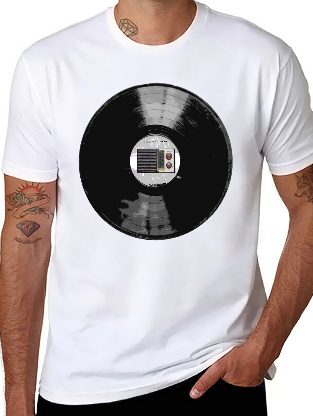 Retro Vinyl Record Radio Graphic Tee