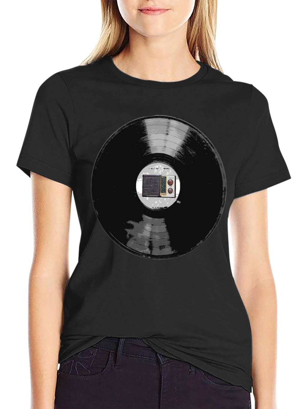 Retro Vinyl Record Radio Graphic Tee