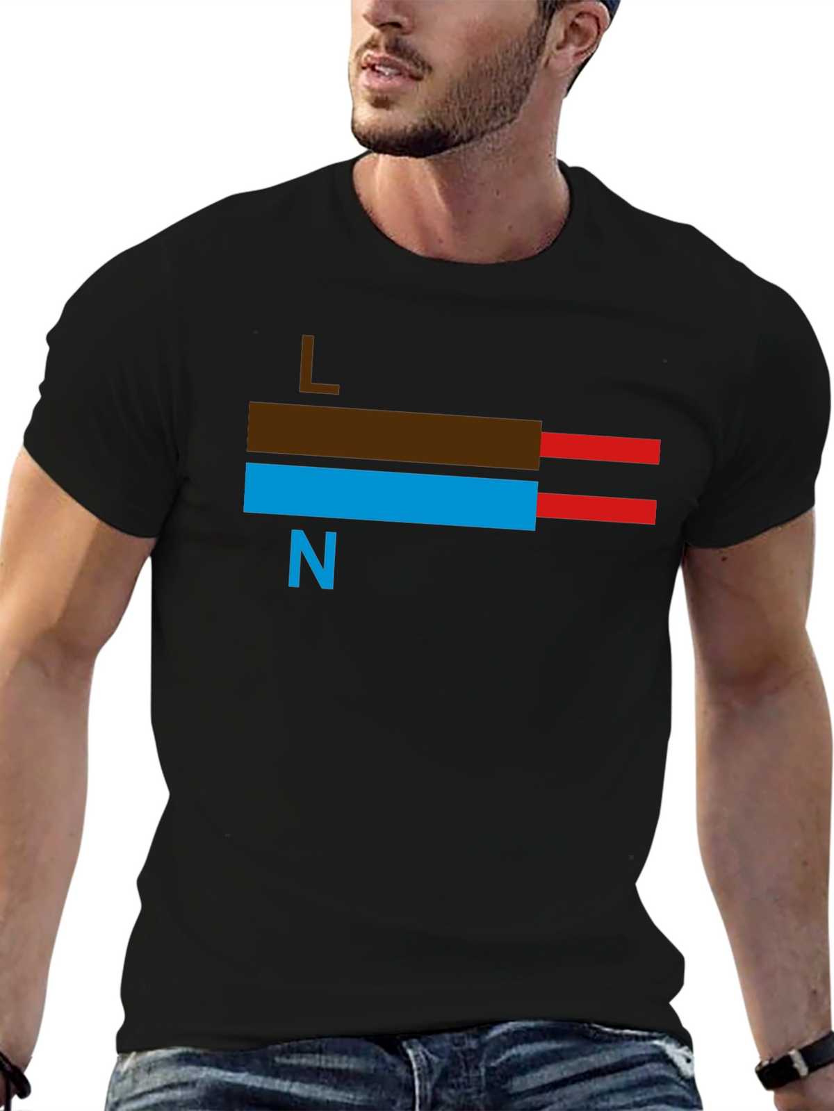 Electrical Wire T-Shirt: Live Neutral Design