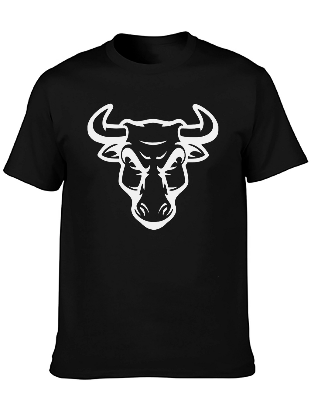 Bold Bull Graphic Tee - Black Cotton T-Shirt