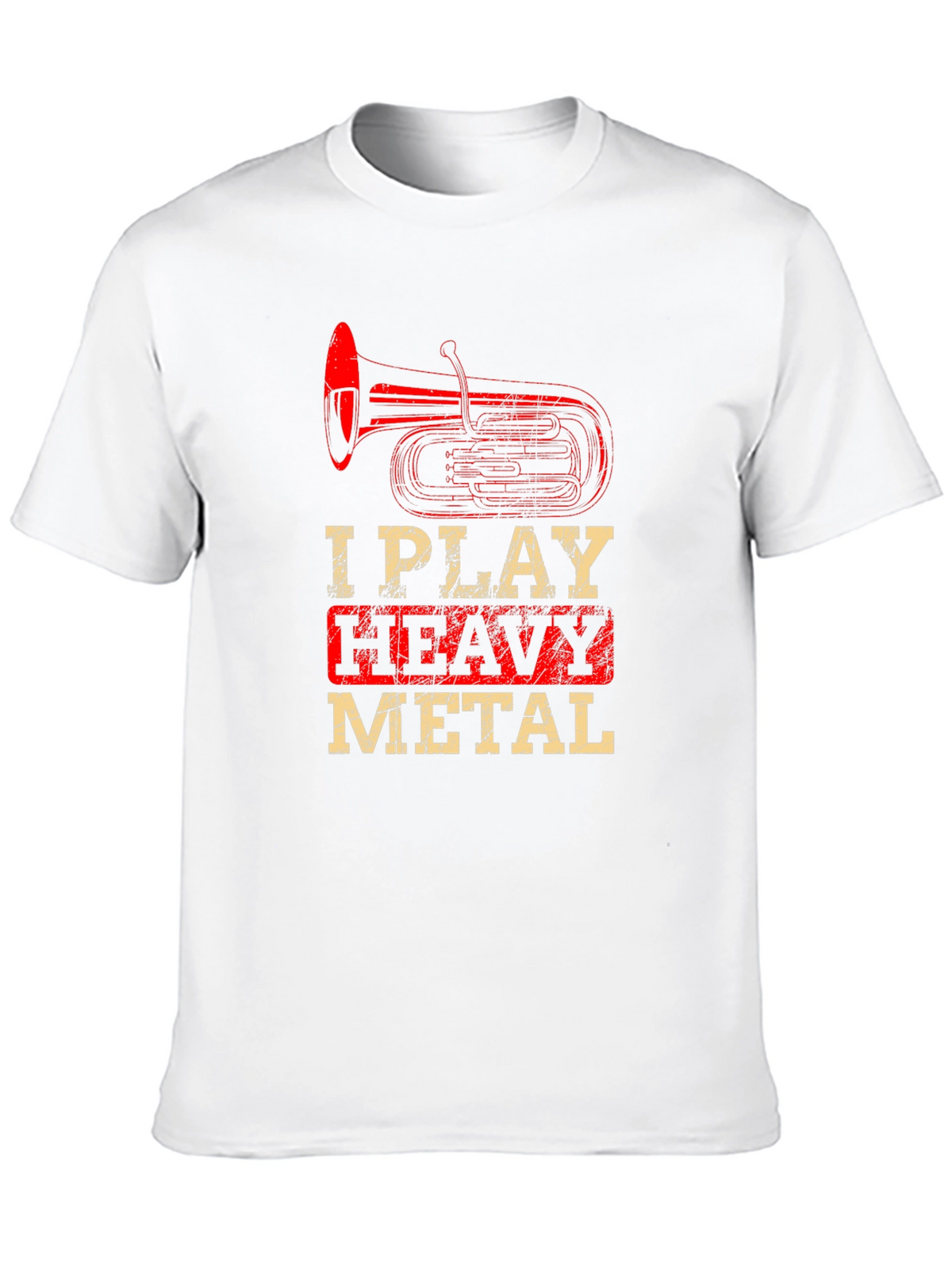 I Play Heavy Metal Tuba Funny Black T-Shirt