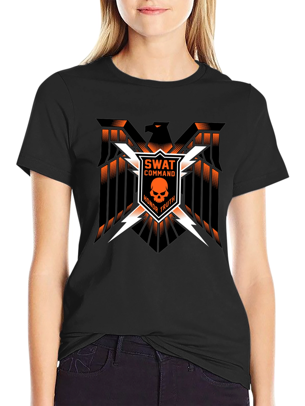 SWAT Command Skull Graphic Tee