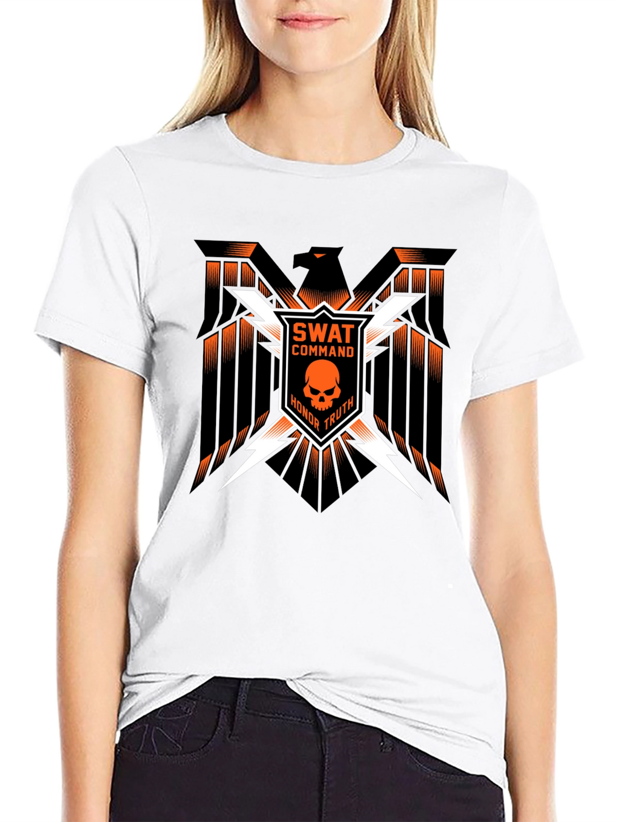 SWAT Command Skull Graphic Tee